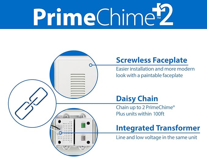 ADA Compliant Video Compatible Doorbell Chime Kit (PRCP2A)