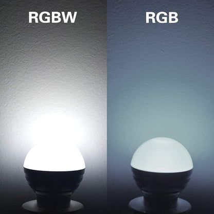 MELPO LED Color Changing Light Bulb with Remote Control, 5W 40W Equivalent, 500LM, 5700K,E26 Dimmable RGB Light Bulbs for Birthday Party/KTV Decoration/Household/Bar/Wedding (Pack of 8)