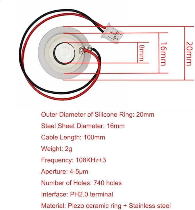 2Pcs DC5V Humidifieration Atomization Disc Type-C Interface 1 To 2 Double Nozzle Spray No Switch Humidifier Module DIY Atomization Control Drive Circuit Board