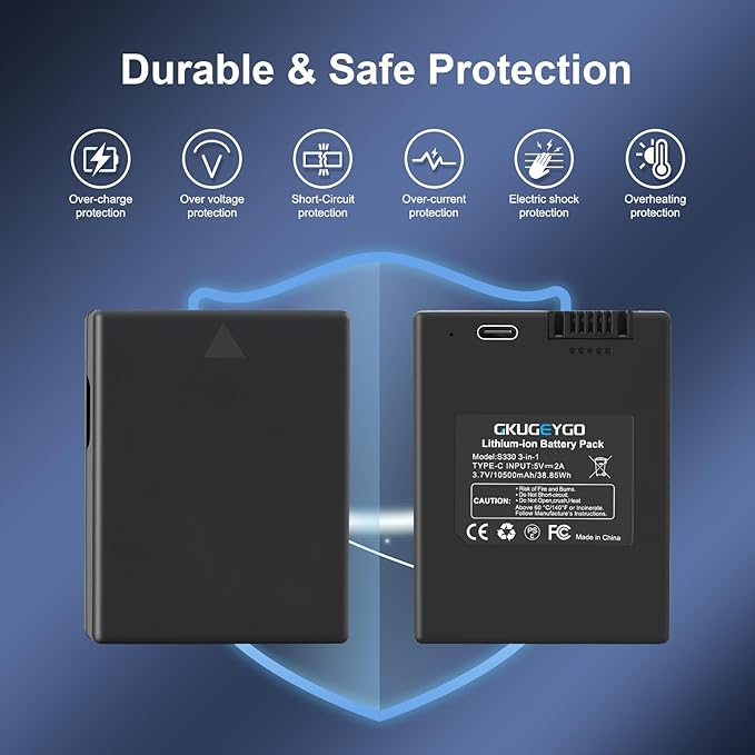 Security Rechargeable Battery for eufy S330 S230 S220 E330 Video Smart Lock 3-in-1 and Smart Drop, 10500mAh Li-ion Replacement Battery Compatible with eufy S330