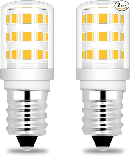 Dryer Light Bulb 120V 10W 15W Replacement WE05X20431 WP22002263 Appliance Bulb E12 Candelabra Base, for Dryer Drum, Water Ice Dispenser, Night Light, Salt Lamp, 2W Warm White 2700K, 2-Pack