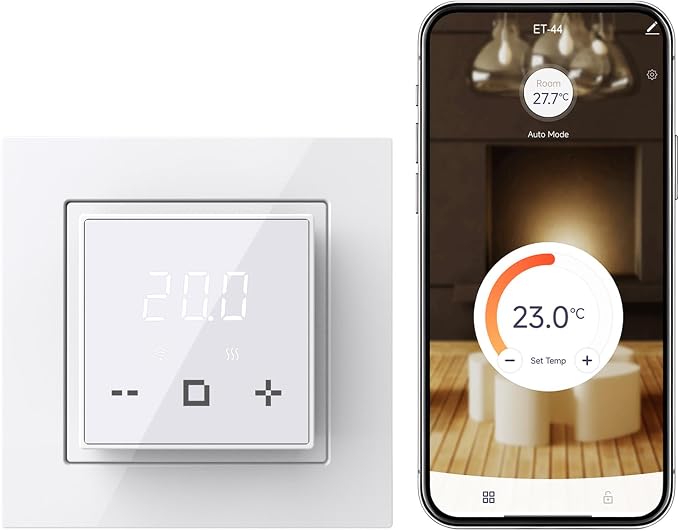 HEATIT WiFi Programmable Thermostat for Electric Floor Heating, Touchscreen