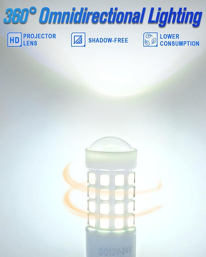 921 LED Bulb for Reverse Lights,906 922 W16W 912 LED Bulb with Projector Replacement for Back Up Lights，46smd 500% Brighter,6000K White Nano-Ceramic Cooling T15 Reverse Bulbs (2pcs)