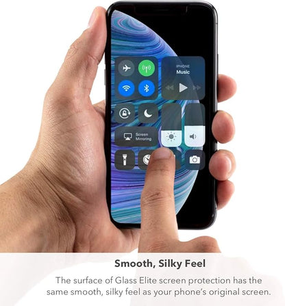 ZAGG Glass Elite Screen Protector - Made for Apple iPhone 11 Pro Max and Xs Max- Case Friendly Screen - InvisibleShield - Impact & Scratch Protection (200103914)