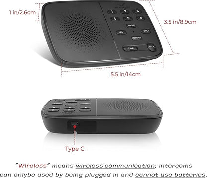 Hosmart UltraSpeak Pro Intercoms Wireless for Home, Two-Way Real-time Intercom Full Duplex Wireless Intercom System for Home Use, Clear Sound House Intercom System for Business with 1200 Feet Range