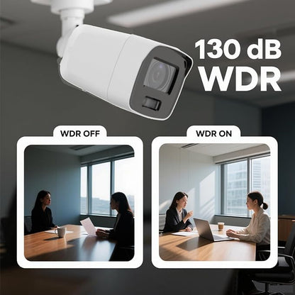 DS-2CD2087G2-LU 4K 8MP Acusense 24/7 CoIor-Vu Full Color PoE Bullet IP Camera Outdoor, 2.8mm Wide Angle, 120 dB True WDR, IP67, H.265+, Human and Vehicle Detection, Built-in Mic, Work with Ⲏіkconnect