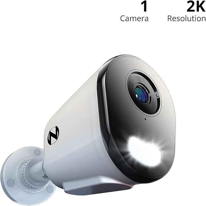 Night Owl Wired IP 4MP Deterrence Camera with 2-Way Audio - White
