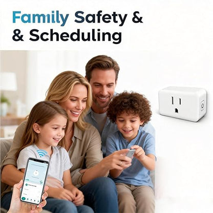 Smart Plug Home Wi-Fi Outlet: Smart Home Compatible with Alexa Echo Google Home & IFTTT No Hub Required Remote Control 16A UL Certified for Devices Scheduling & Family Safety