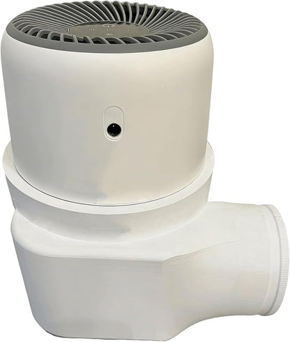 Duct Adapter Base for Levoit Core Mini Air Purifier, Base with 4-Inch Outer Diameter Intake, Compact Indoor Airflow Integration Accessory