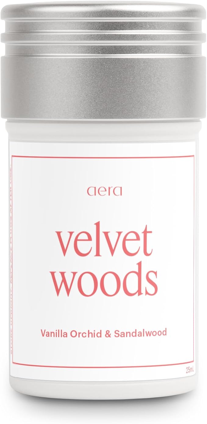 AERA Velvet Woods – Smart Home Fragrance Capsule Refill – Notes of Vanilla Orchid, Nutmeg & Sandalwood – Woody Fresh Essential Oil Scent – 25mL Capsule Size Fits Diffuser