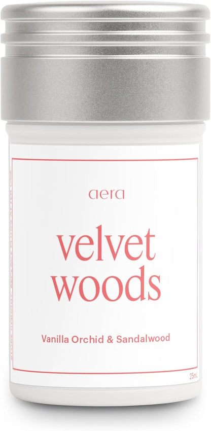 AERA Velvet Woods – Smart Home Fragrance Capsule Refill – Notes of Vanilla Orchid, Nutmeg & Sandalwood – Woody Fresh Essential Oil Scent – 25mL Capsule Size Fits Diffuser