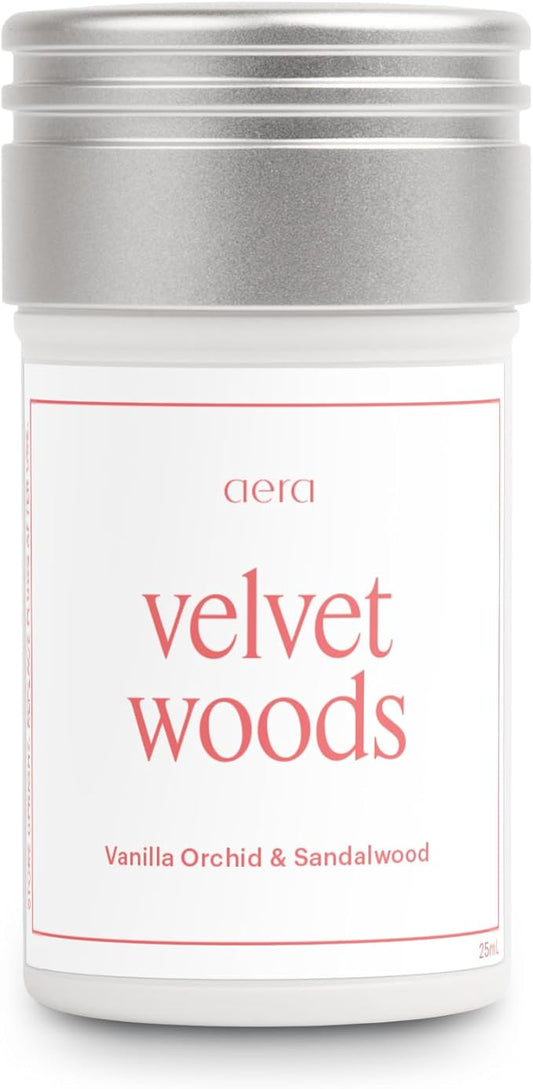 AERA Velvet Woods – Smart Home Fragrance Capsule Refill – Notes of Vanilla Orchid, Nutmeg & Sandalwood – Woody Fresh Essential Oil Scent – 25mL Capsule Size Fits Diffuser