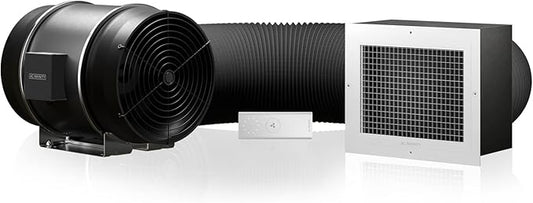 AC Infinity CLOUDWAY Whole House EC Fan S10, 1200 CFM with Remote 10-Speed Wireless Fan Controller, 10” Ceiling Mount House Attic Vent, Exhaust Home Ventilation System