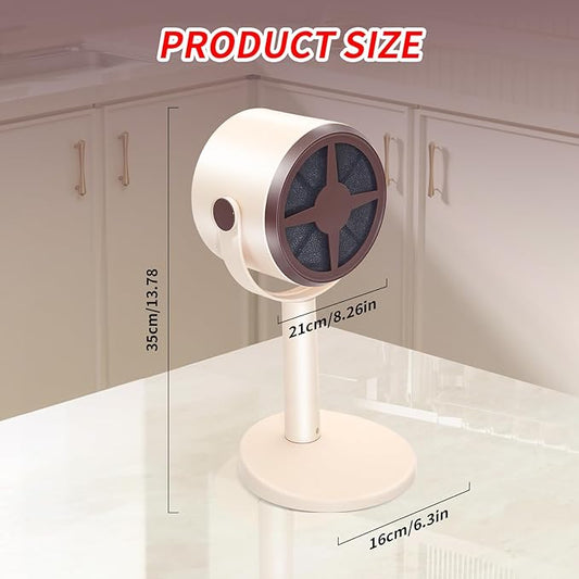 Mini Rechargeable Desktop Air Purifier with 10 Carbon Filters, Quiet Air Cleaner Fan for Smoking Indoors, Compact Desktop Air Purifier and Smoke Remover for Home, Office, Kitchen, Desk, and Travel