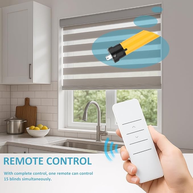 DC24V RS485 Smart Blinds Motor, Φ35mm Tubular Roller Shade Motor, Convert Blinds to Motorized Blind Motorization Kit with Remote, Quiet Brushless, Hardwired (10 N.m for Φ40mm (1.57") Groove Tube)