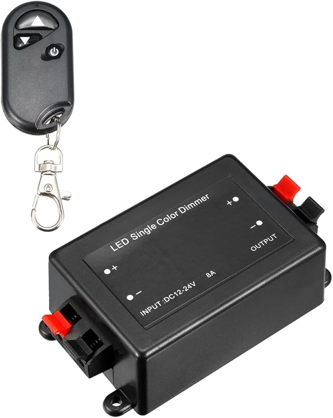 uxcell DC 12V-24V LED Single Color Dimmer Controller Remote Control for Led Light Strip