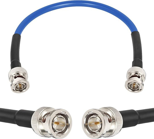 XRDS -RF 12G SDI Cable 1FT, SDI Video Cables 3G/6G/12G 75ohm BNC Male Cable Supports HD-SDI/3G/6G-SDI/4K/8K for Video Security Camera Converter