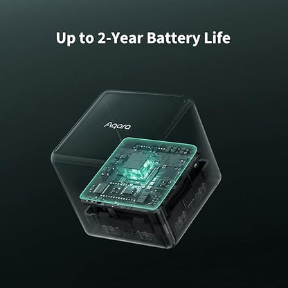 Aqara Cube T1 Pro, Requires AQARA ZIGBEE 3.0 HUB, 6 Sides to Control Different Scenes and Diverse Actions to Control Smart Home Devices, Supports Homekit, Alexa and IFTTT