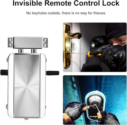Electronic Intelligent Home Door Lock Kit, Smart Wireless Anti-Theft Home Security Keyless Deadbolt Access Control System with 4pcs Remote Control