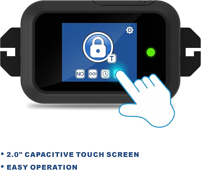 UHPPOTE Wireless RF Remote Control 2.4GHz WiFi w/ 2-inch Touch Screen for Door Entry Access Control Lock