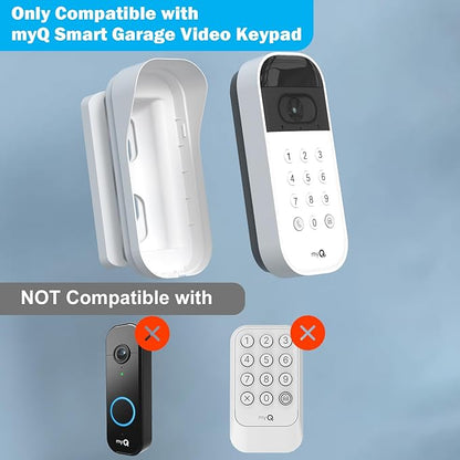 Swivel Mount for myQ Smart Garage Video Keypad ,Angle Adjustable(40 to 140 ) Degree Mounting Bracket for myQ ,Easy to Install (Video Keypad is NOT Included