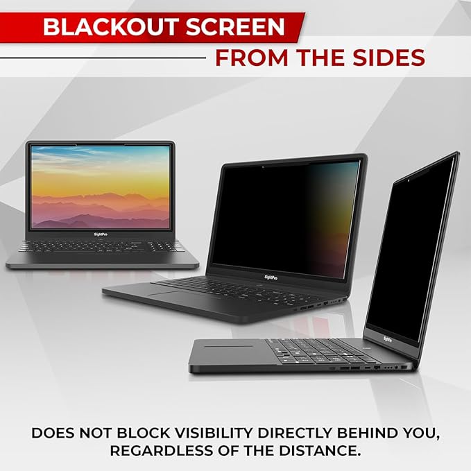 SightPro Magnetic Laptop Privacy Screen 15.6 Inch 16:9 - Patented Removable Laptop Privacy Filter Shield and Protector