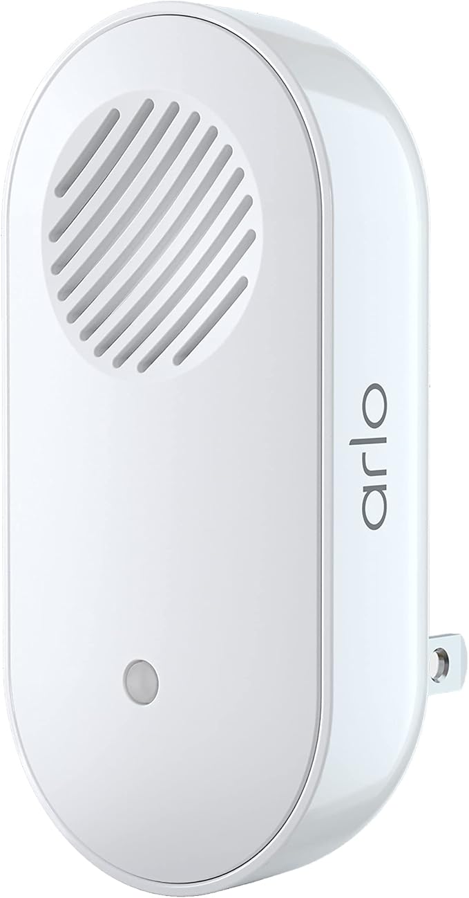 Arlo Chime 2 with Built-in Siren, Audible Alerts & Customizable Melodies – Wi-Fi Enabled, Compatible with Doorbell & Security Cameras (Renewed)