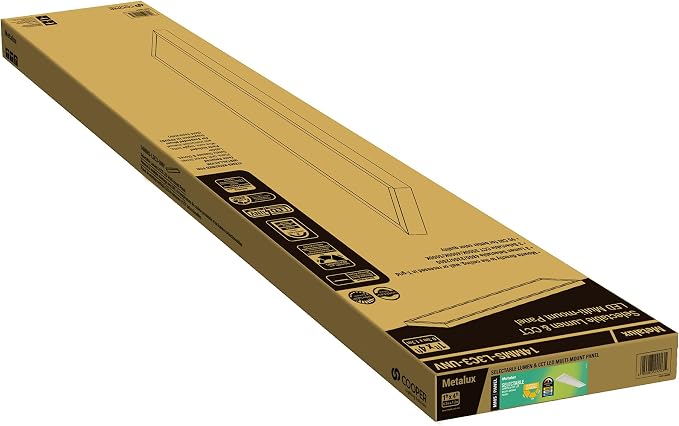 Metalux MMS Multi-Mount 1x4 LED Panel Ceiling Light with 3 CCT and Lumen Select, 0-10V Dimming, Surface Mount, Recessed, Suspended, Wall Mount, 90 CRI - 14MMS-L3C3-UNV