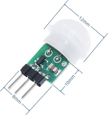 10Pcs Pir Sensor Am312 2.7V to 12v Mini Motion Sensor Pyroelectric Human Infrared Sensor Module