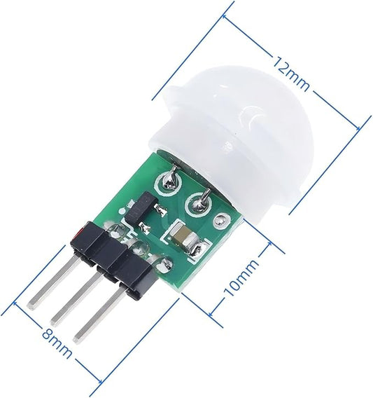10Pcs Pir Sensor Am312 2.7V to 12v Mini Motion Sensor Pyroelectric Human Infrared Sensor Module