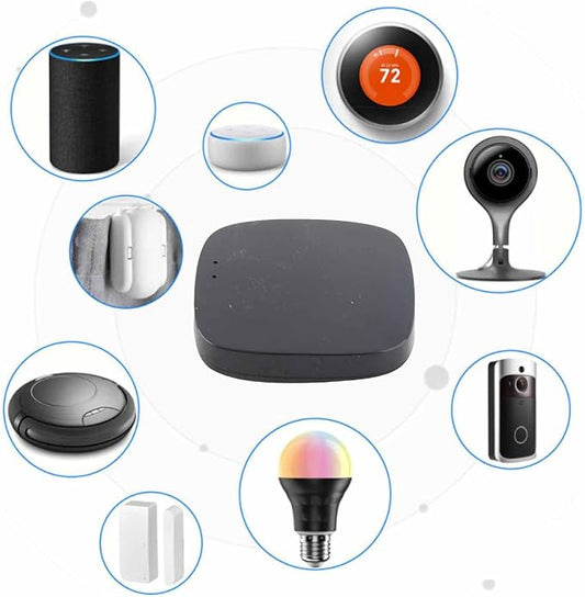 Garosa Wireless Smart, Hub for Smart Home Control with Tuya Compatibility Supports 50 Devices Works with Assistant (Black)