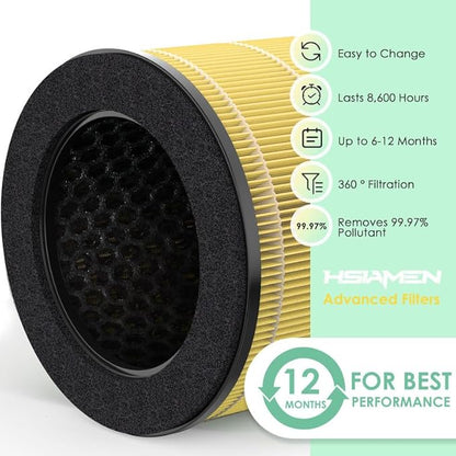 AP-T45 AP-T40FL Replacement Filter Compatible with 1461901 HoMedics Air Puri-fier Filter Replacement for AP-T40 AP-T40WT AP-T45WT H13 True HEPA Filters for Pet Care, 2-Pack