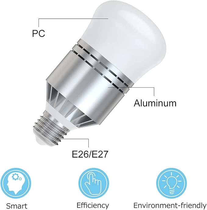 CHICIRIS LED Light Bulb Smart Sensor LED Bulb Dusk to Dawn Light Bulbs E27 Builtin Photosensor Detection 12W 100w Incandescent Equivalent for Porch Patio Garage Hallway Washroom Garden