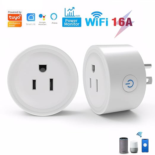Mengshen 4 Pack WiFi Smart Plug Mini Outlet Socket with App Remote Control Timer Function Compatible with Alexa Google Home Smart Life 2.4GHz Only Wi-Fi Smart Socket for Home