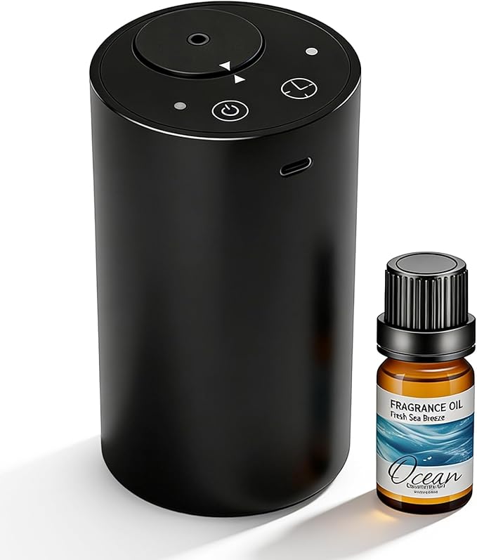 Waterless Diffuser, Rechargeable Hotel Scent Diffuser, 1500 Sq Ft Coverage, for Home, Large Room, Spa, Cream，Voice Control Smart AI