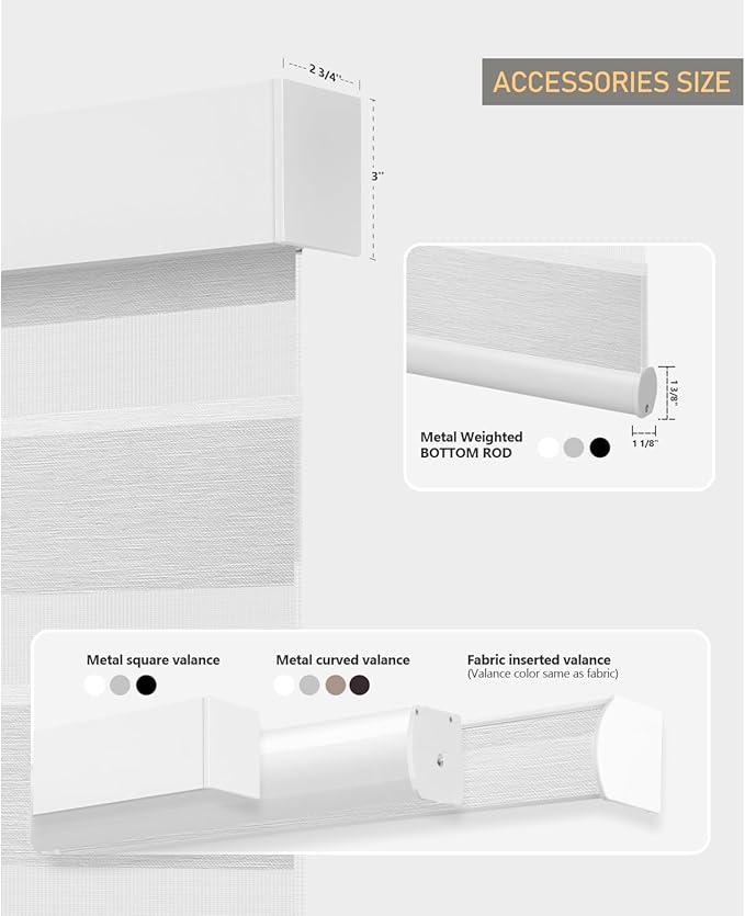 ACMEART Motorized Zebra Blinds,Smart APP & Remote Control Light Filtering Zebra Shades,Compatible with Alexa,Custom Size Electric Window Blinds for Home Office (Luxury Light Grey)