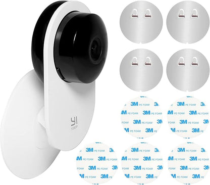 4 Pack Indoor Wall Mount for Yi Home Security Camera, No Punching, Extremely Simple Installation (Camera is NOT Included)