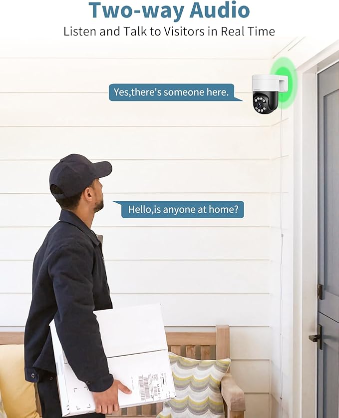 《4K/8.0 Megapixel & Smart Auto Tracking》Wired PTZ Security Camera System, 4K POE Cameras Systems for Home Video Surveillance DVR Kits