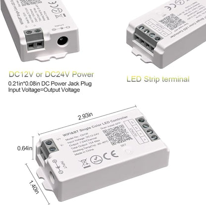 C01W Single Color LED Controller Tuya WiFi 2.4G RF PWM Dimmer for LED Strip
