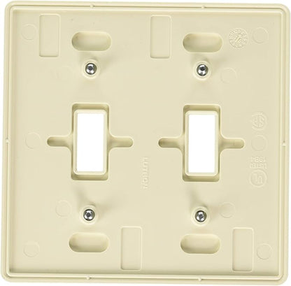 Lutron Fassada 2 Gang Wallplate for Toggle-Style Dimmers and Switches, FG-2-LA, Light Almond (1-Pack)