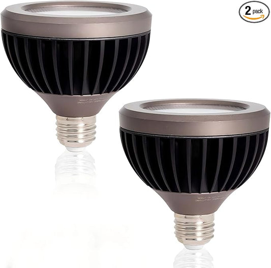 2 Pack PAR30 Outdoor Flood Light Bulb 75 Watt Equivalent, Aluminum Waterproof Short Neck LED Bulb Dimmable, E26 Base 40° Beam Angle 3000K Warm White 13W, UL