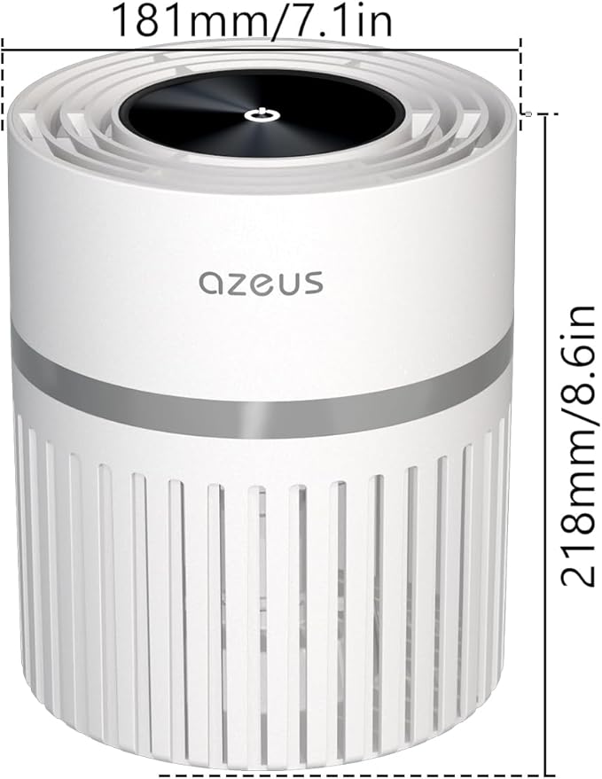 AZEUS EPI810 Air Purifier, (white) Portable Desktop Air Purifier