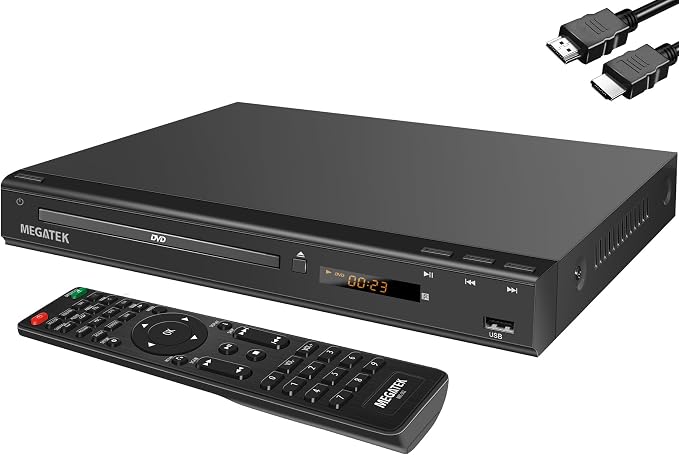 MEGATEK Region-Free DVD Player for TV with HDMI & 1080P Upscaling
