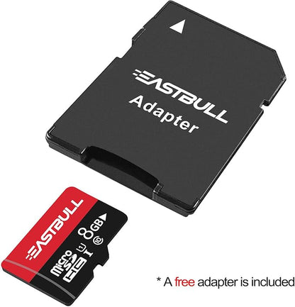 EASTBULL 8GB 10-Pack of Micro SD Cards, SD Memory Card 8GB SD Cards Pack Full HD Video 90MB/s UHS-I U1 Micro SDHC Class 10 for Surveillance Security Cam (10 Units and 2 Adapters)