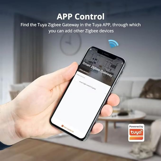 Zigbee Hub T1 with External Antenna for 2000 sq.ft Coverage, Wired Ethernet Tuya Zigbee Gateway Compatible with Alexa Google Home, Low Power Smart Home Bridge for Tuya Zigbee Devices