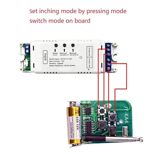 2 Channel 5V 12V ZigBee Smart Relay Switch,Adjustable Self Lock and Momentary Interlock Working Mode,Works with Tuya eWelink Zigbee Gateway, Alexa, Google Home (ZigBee Hub Required)
