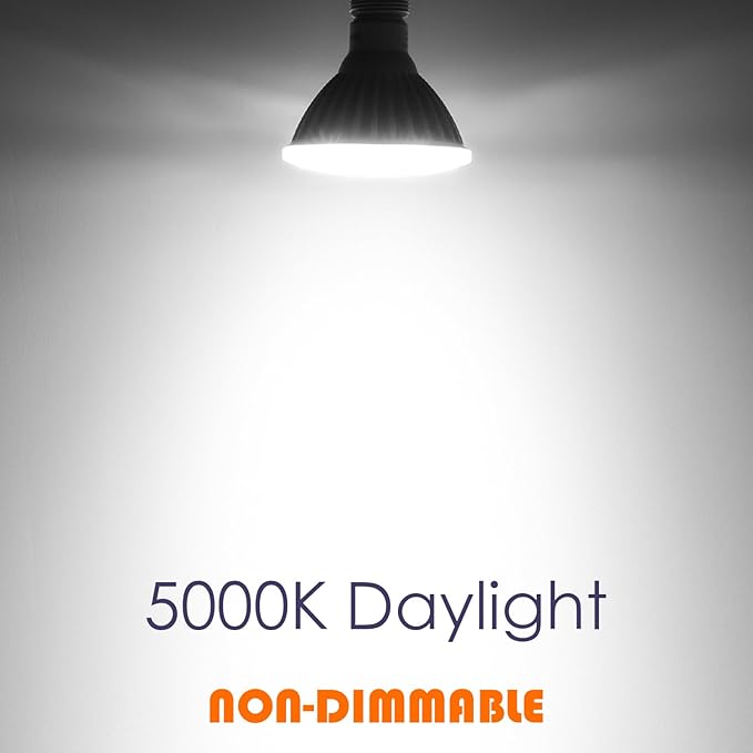 Maelsrlg PAR38 LED Flood Light Bulbs, 300W Equivalent, Indoor Outdoor Flood Light Bulb, Daylight 5000K, Waterproof, 35W 4000LM, Non-Dimmable, 2-Pack