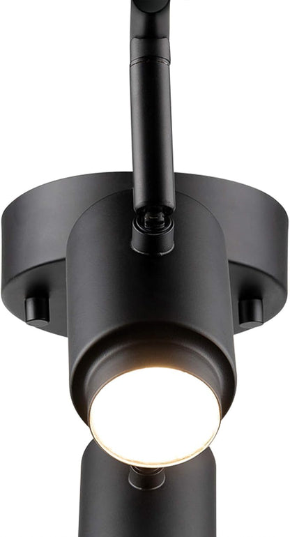 Globe Electric Walton 4-Light 29W Integrated LED Track Lighting, Matte Black, Swivel Center Bar, 1800 Lumens, 3000 Kelvin Warm White, 90 CRI