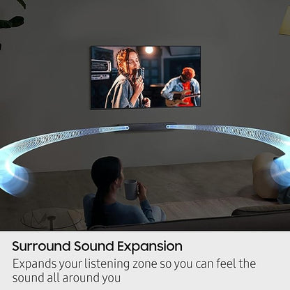 Samsung B-Series Soundbar HW-B400F 2.0ch with Built-in Bass, Compact TV Speaker, Clear Voice Upgrade for Movies, TV Shows, Music, Easy Setup Home Audio System