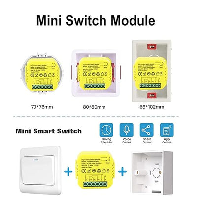 Generic APP Control Smart Relay Switch Module Schedule Timing Voice Control for Light, ABS Material